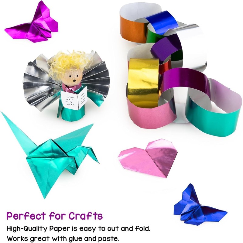 Hygloss Metallic Foil Paper - 24 Sheets 8 Assorted Metallic