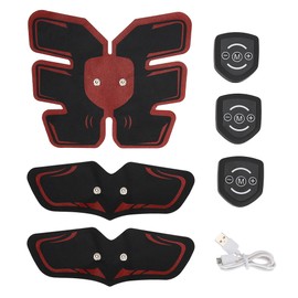 Portable Abdominal Muscle EMS Stimulator Massager Fitness Training Exercising Device Red