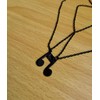 RICHARD-911 Collar Para Parejas Cadena Nota Musical Joyería Pareja Canción