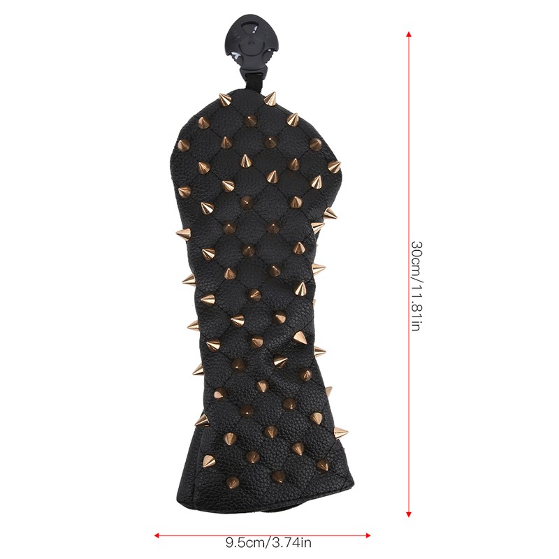 Rivet Wooden Club Protection Headcover Unique PU Waterproof Golf Putter