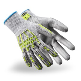 HexArmor General Purpose Safety Gloves with Impact Protection | A4 Level Cut-Resistance | High Abrasion-Resistance | 13-Gauge Seamless Knit | Touchscreen Compatible | Helix 1074IMP
