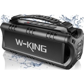 W-KING Portable Bluetooth Speakers Wireless, (60W Peak) 30W RMS IPX6 Waterproof Outdoor Loud Speaker Boombox, 24H, EQ, AUX, TF Card, USB Playback, Powerful Bass Speaker for Home, Party, Camping, Pool