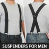 Hidden Suspenders for Men 1.6 Inch Wide X Back Adjustable
