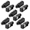 uxcell 10 Pcs 1/4" 6.35mm Headphone Mono Jack 3 Pins