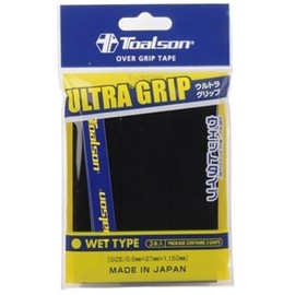 Tennis Spectrum Toalson Ultra Grip Over Grip 3 Pack (Made in Japan) 0.5mm Thick (Black)