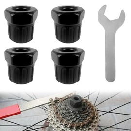 Lechengjia Pack of 4 Bicycle Cassette Tool for Removing Cassettes & Sprockets, Freewheel Puller, Sprocket Puller, Accessory Tool for Mountain Bike with Wrench