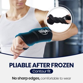 Hilph Cooling Cuff Wrist with Velcro Fastener for Carpal Tunnel Pain, Arthritis and Tendonitis, Adjustable Ice Pack, Cooling Bandage, Cooling Pads for Wrist Injuries