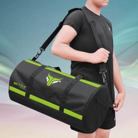 Mytra Fusion Sports Bag – Training Bag with Adjustable Shoulder Strap Sports Bag Men & Women Travel, Weekend, Sports Bag, Black/Green