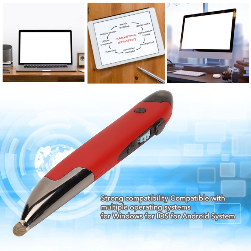 Wireless Pen Mouse Rechargeable Luminous Silent Small Portable Bluetooth 2.4g