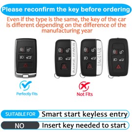 Tukellen for Land Rover Key Fob Cover Soft TPU Full Protection Key Shell Key Case Compatible with 2018-2026 Land Rover Range Rover Evoque Vogue Discovery 5 Sport Jaguar E I-PACE (Red)