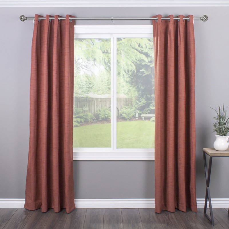 Kensignton 5/8" Curtain Rod Set 28-48" Venetian Silver