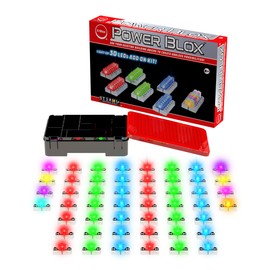 E-Blox Power Blox Builder - 3D LED Add-ons Kit - Light-Up Building Blocks Toys Set for Kids Ages 8+