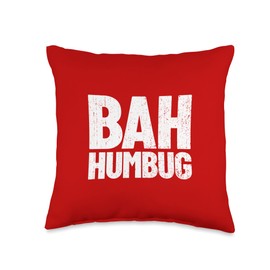 Bah Humbug Anti Holiday Hate Christmas Gift Bah Humbug Throw Pillow
