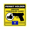 fagraphix Oregon Concealed Carry Permit Holder Sticker Self Adhesive Vinyl