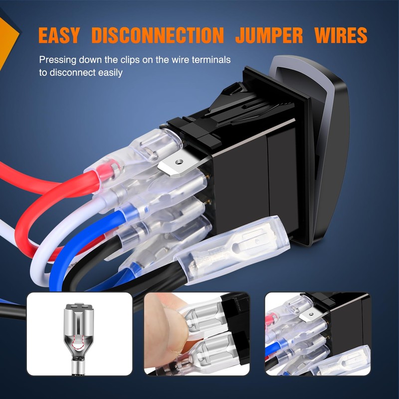 Nilight UTV Left Hand Driver Power Window Switch On Off