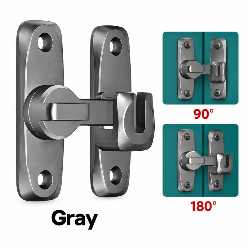 Sliding Door Latch Lock for Home Security – 90/180 Degree