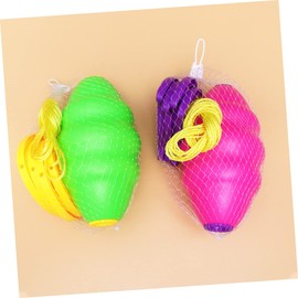 Kisangel 2pcs Shuttle Ball Double Combination Pull for Parent Outdoor Sports Lightweight Plastic Smooth Edges Engaging Educational Activities Pink Green