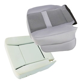 NLQR Cloth Gray Front Driver Side Bottom and Seat Cushion Replacement Seat Covers Compatible with Dodge Ram 1500 2500 3500 4500 5500 2006 2007 2008 2009 2010