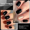 COSMOO Black Quick Dry Nail Polish, Solid Black Air Dry
