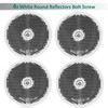 DARKGUARD 4 x Round Reflectors White Diameter 60 mm Approved,