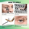 KEYYOU Eyelash Extensions, 300 Pieces, Cluster Lashes, 20D D Curl,