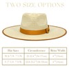 FLUFFY SENSE. Unisex Wide Brim Sun Hat Straw Panama Rancher