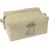 'Shih Tzu Dog Sitting' Canvas Wash Bag/Makeup Case (CS00042001)