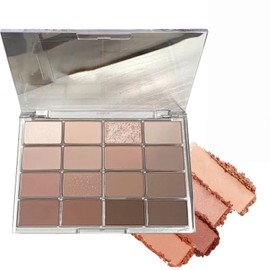 16 Colours Brown Grey Nude Eye Shadows Palette,Long Lasting Shimmer Eyeshadow Make-Up Palettes,Waterproof Brown Eyeshadow Palette,Neutral Makeup Eye Shadows Palettes,Smoky Eyeshadow Palette Makeup