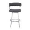 Saturn Bar Stool, 26" Counter Height, Gray