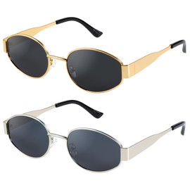 livho 2025 Trendy Oval Sunglasses - Stylish Polarized Shades for Everyday - Retro Metal Frames