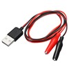 sourcing map Crocodile Clamps Test Wire, USB Male to Alligator