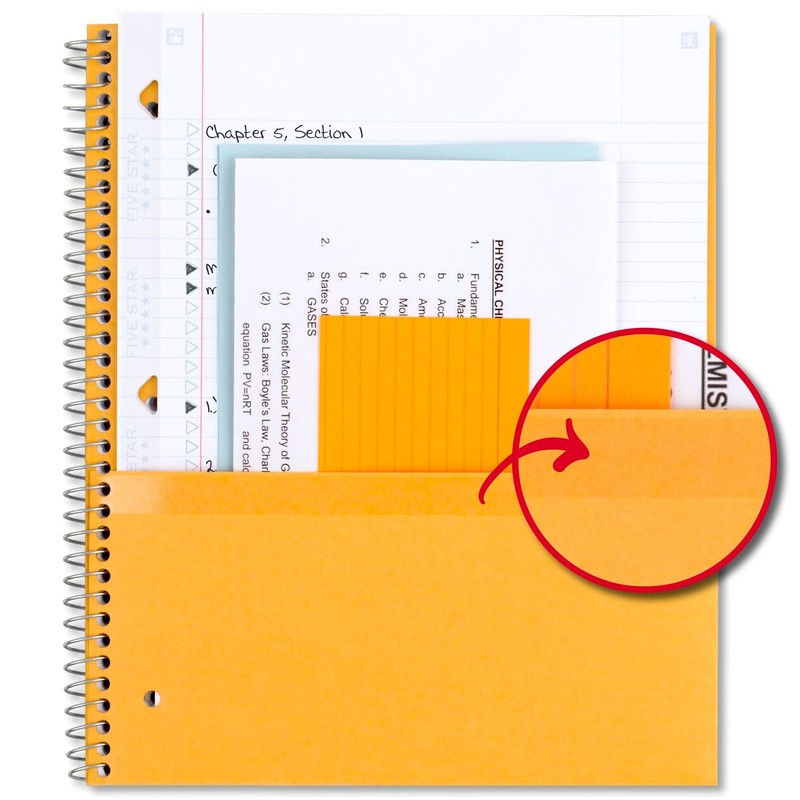Five Star Spiral Notebooks Plus Study App, 6 Pack, 3