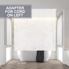 Jakooz Rollup Shower Curtain Adapter for Cord on The Left