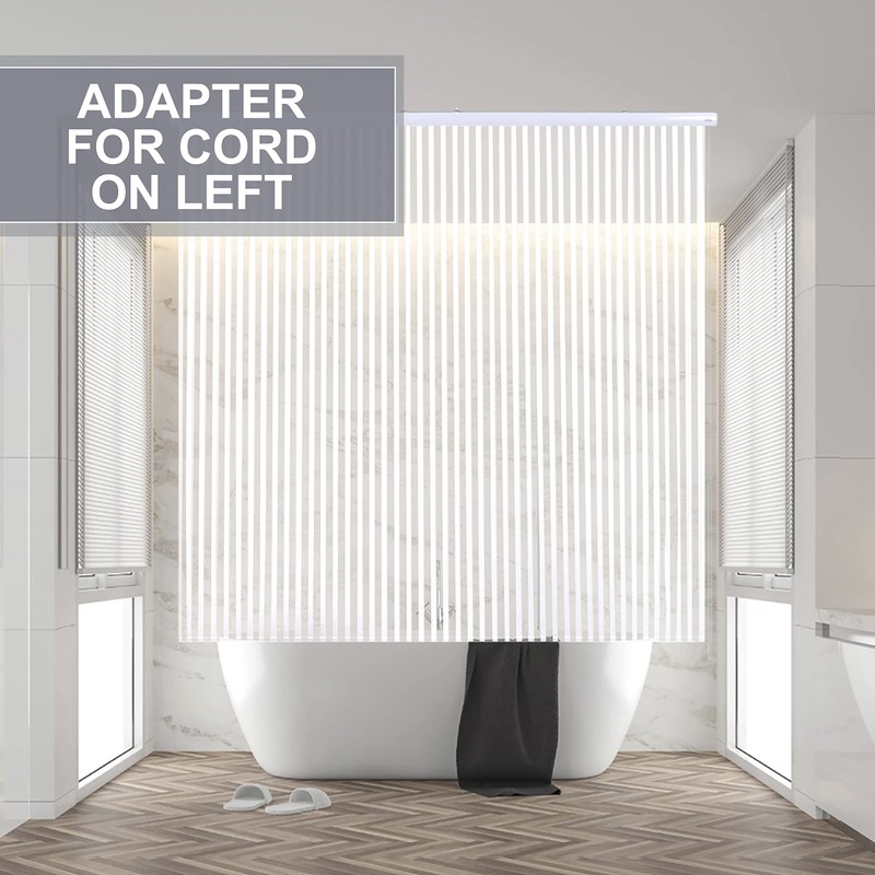 Jakooz Rollup Shower Curtain Adapter for Cord on The Left