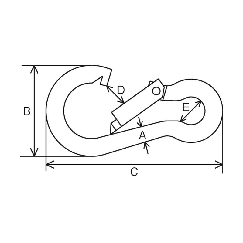 Mizumoto Aluminum Snap Hook (Black) ALB-6BK