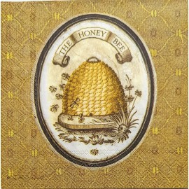 TWO Individual Paper Cocktail Decoupage Napkins - 1943 The Honey Beehive