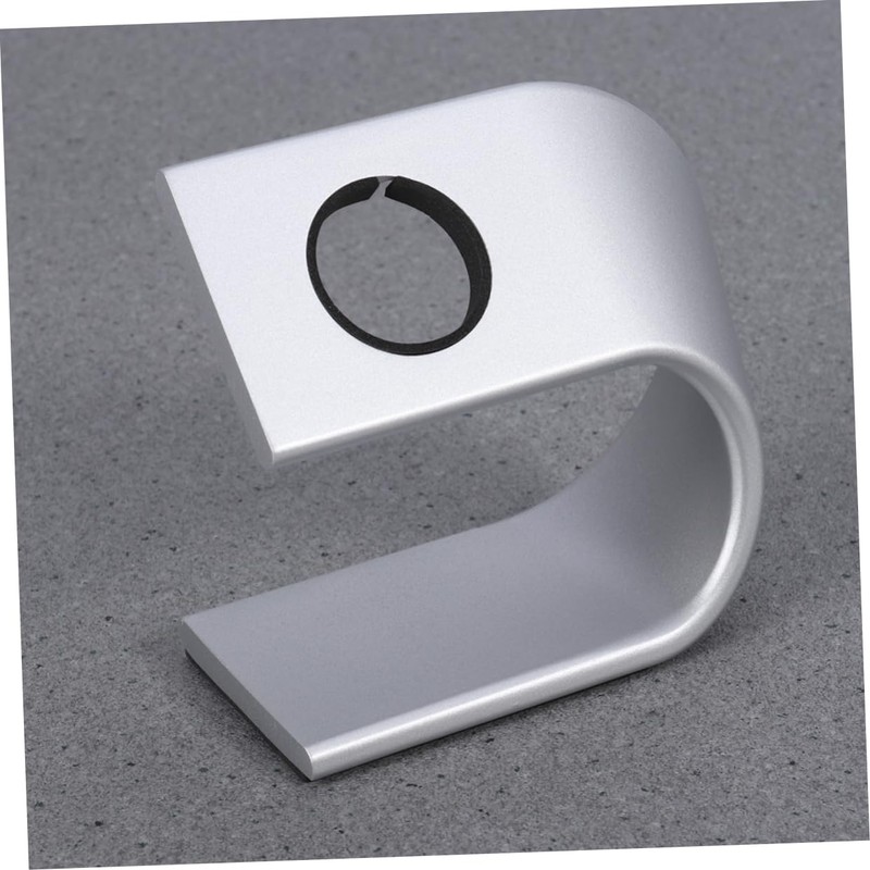 jojofuny U-Shaped Silver Watch Cradle Stand Dock Station Sturdy Holder