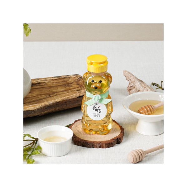 Mimi&#39;s Table [Honeydew Masterpiece] Sweet Honey Bear Honey 340g infused with bees / 미미의밥상 [꿀담명작] 꿀벌이 머금은 스위트허니 곰돌이 벌꿀 340g