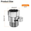 sourcing map Brass Chrome Shower Head Shut Off Valve, G1/2"