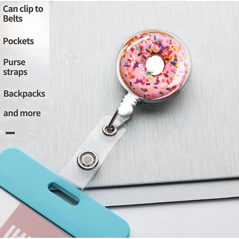 IAMRAVER 2 Pack Retractable Badge Holders Cute Badge Reel Badge