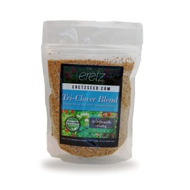 Tri-Clover by Eretz (8oz) - Choose Size! Three Part Blend of Clovers Providing Beauty, Cover, and Natural Attractant. No Coatings or Fillers, Premium Seeds Only.