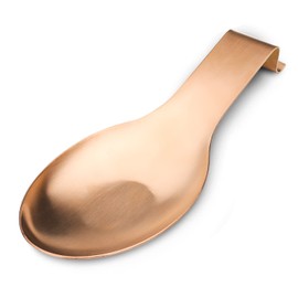 VanlonPro Stainless Steel Spoon Rest, Spatula Ladle Holder, Stainless Steel Utensil Spoon Rest Holder, Brushed Finish, Dishwasher Safe 9.8 x 3.7 Inch (Rose Gold 1PC)