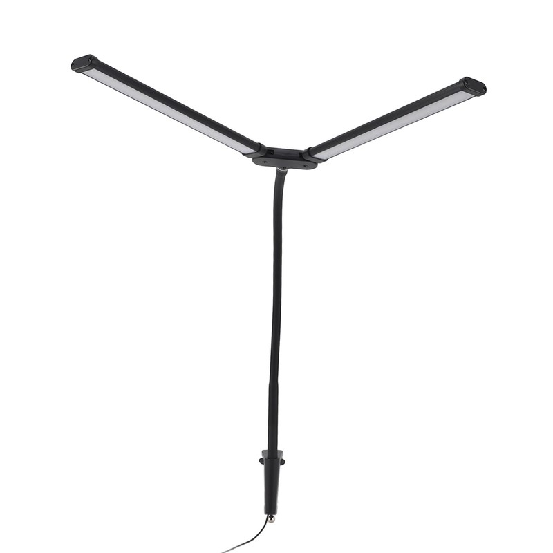 Double Head LED Desk Lamp 3 Colors Stepless Dimmable Flexible