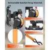 2PCS Retractable T-Slot Tie Down Ratchet Strap for Models with