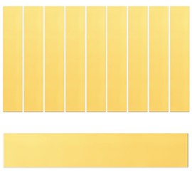 Rustark 10Pcs Brass Strip Assortment Kit Brass Sheet Metal Shim Stock Sheet Metal Shims, 1" Width x 5.9" Length, 0.006" Thickness