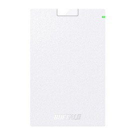 BUFFALO USB 3.1 (Gen.1) Compatible Portable Hard Drive Standard Model White 2TB HD-PCG2.0U3-GWA