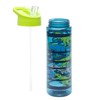 Smash Water Bottle with Straw 700ml - Dinosaur, Dark Blue
