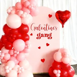 JarThenaAMCS Galentines Gang Sign for Backdrop Wall Stickers Happy Galentine's Day Party Decal for Women Friends Ladies Party Balloon Arch Backdrop Photo Props