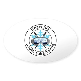 CafePress Heavenly Ski Resort South Lake Tahoe Califor Oval Car Bumper Sticker