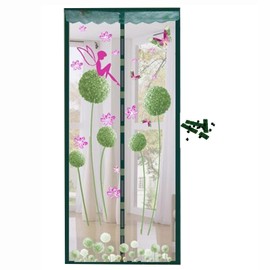 51buyoutgo Portable Door Mesh Screen with Magnet, Fly Hanging Temporary Magic Patio Heavy Duty Magnetic Closure Front Door Back French Net Cover Curtain Doorway to Keep Bugs Out 35x83 in